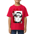 Playera de Niño Naruto Face Red White Algodón Premium #0002445
