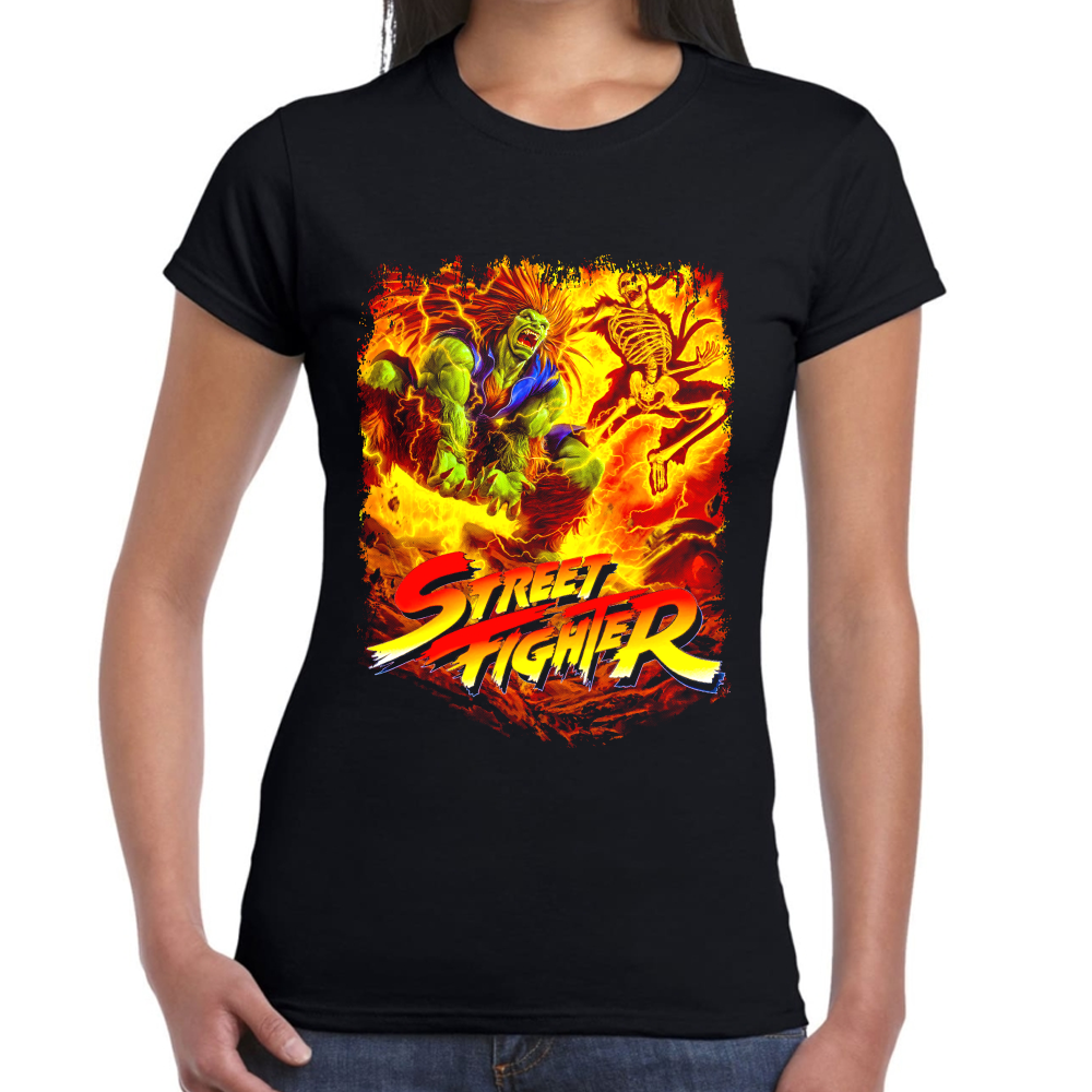 Playera Blanka Street Fighter Algodón Premium #0002447 Imagen secundaria del producto