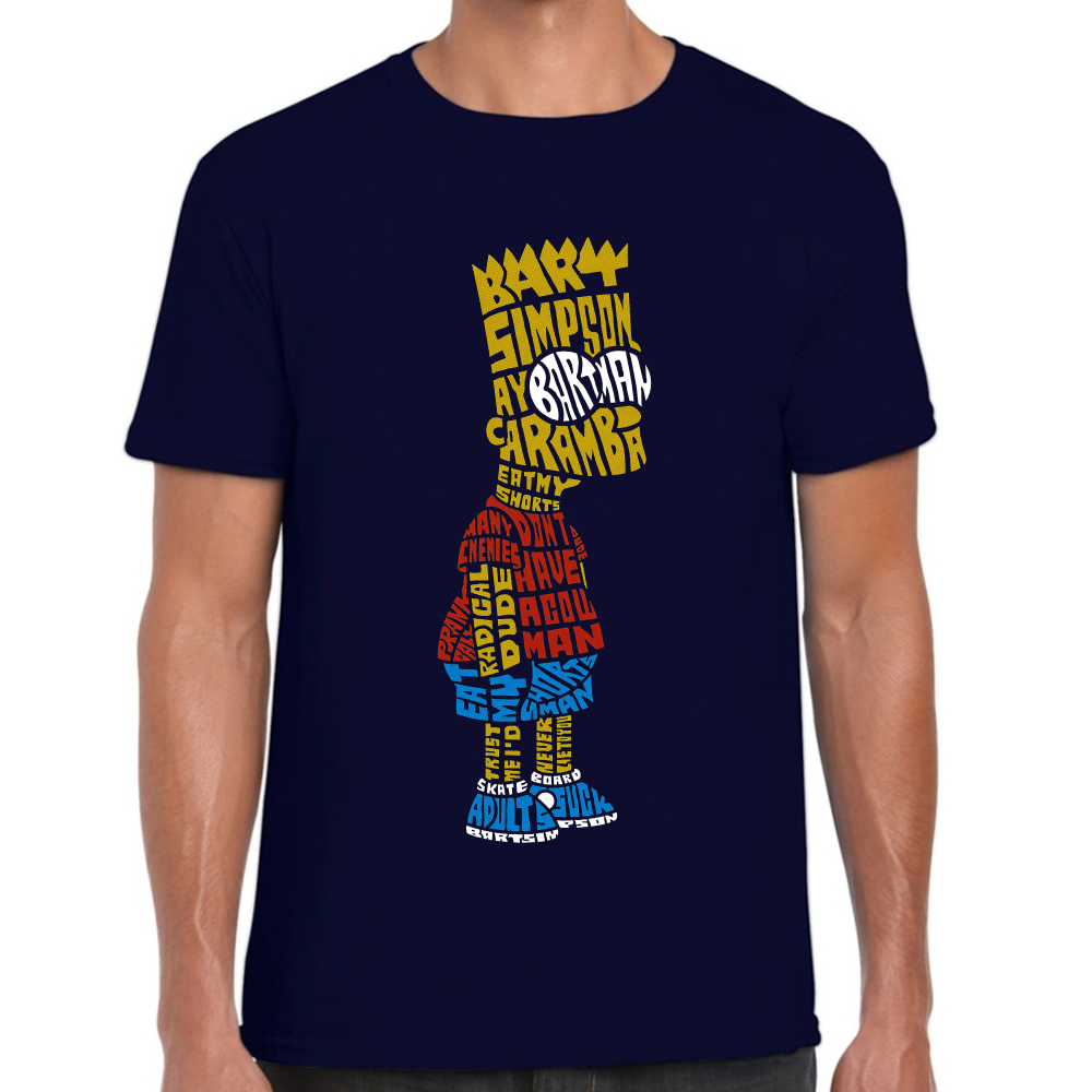 Playera Bart Los Simpsons Letras Algodón Premium #0002452