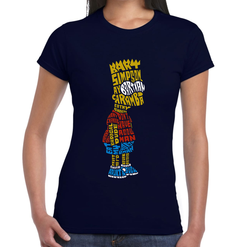 Playera Bart Los Simpsons Letras Algodón Premium #0002452