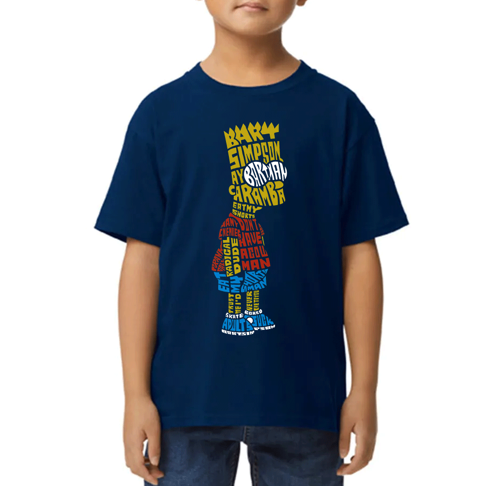 Playera de Niño Bart Los Simpsons Letras Algodón Premium #0002452