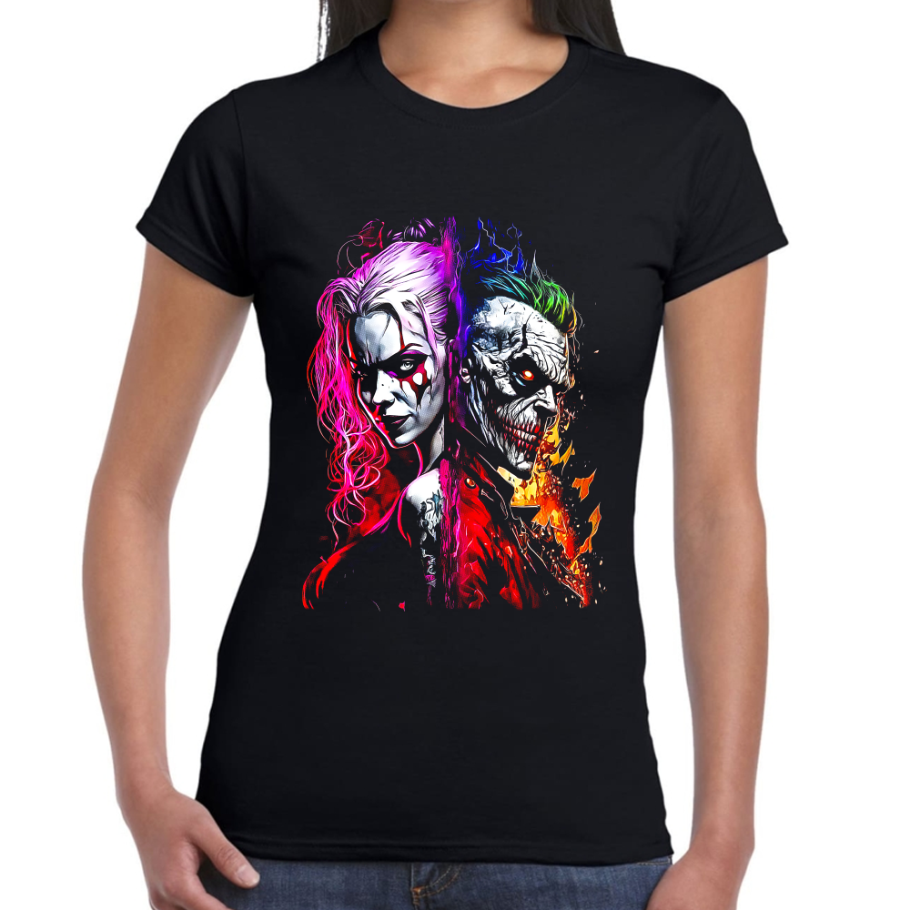 Playera The Joker y Harley Quinn DC Algodón Premium #0002453