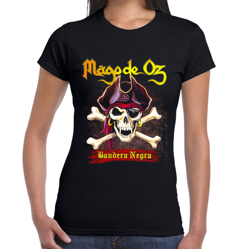 Playera Mago de Oz Bandera Negra Algodón Premium #0002455