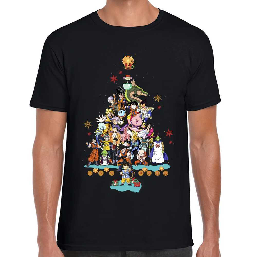 Playera de Navidad Dragon Ball Z Algodón Premium #0002461