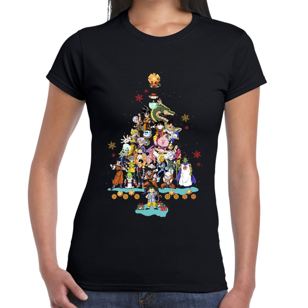 Playera de Navidad Dragon Ball Z Algodón Premium #0002461