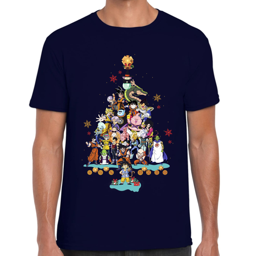 Playera de Navidad Dragon Ball Z Algodón Premium #0002461