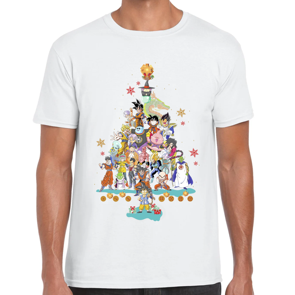 Playera de Navidad Dragon Ball Z Algodón Premium #0002461