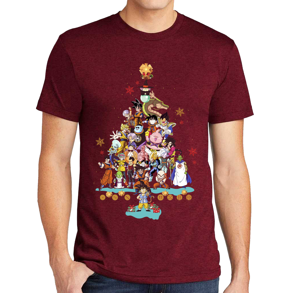 Playera de Navidad Dragon Ball Z Algodón Premium #0002461