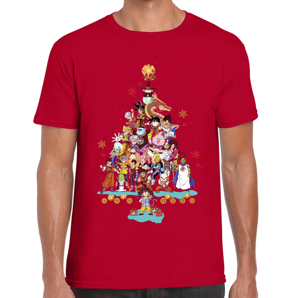 Playera de Navidad Dragon Ball Z Algodón Premium #0002461