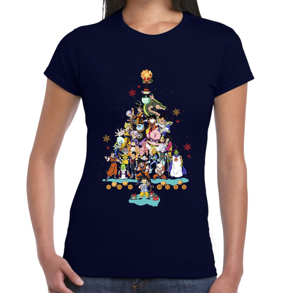 Playera de Navidad Dragon Ball Z Algodón Premium #0002461