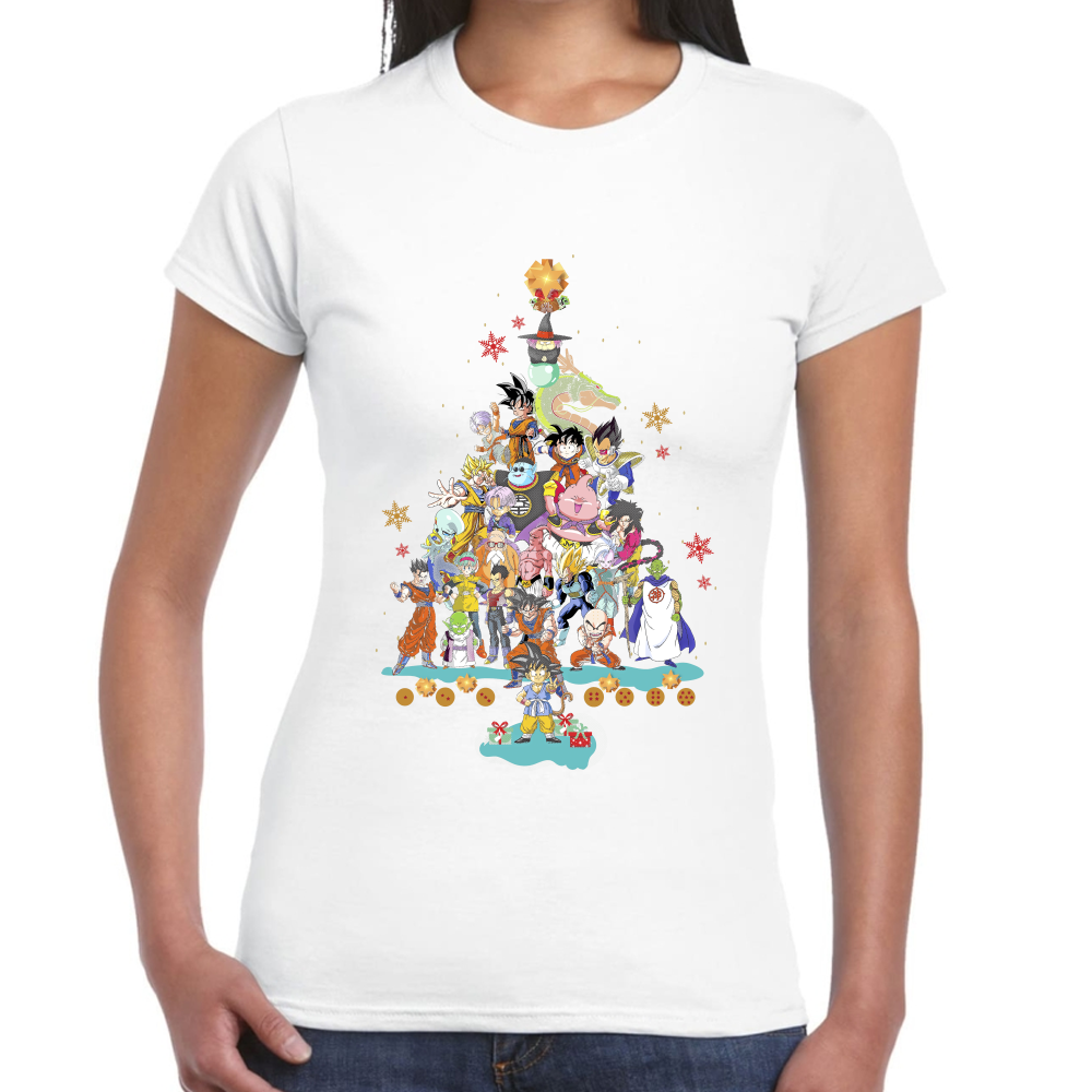 Playera de Navidad Dragon Ball Z Algodón Premium #0002461