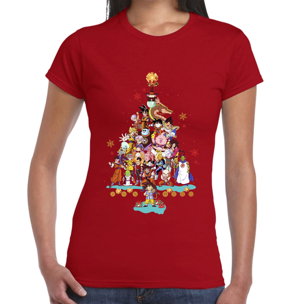 Playera de Navidad Dragon Ball Z Algodón Premium #0002461