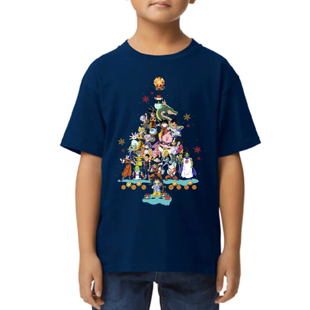 Playera de Navidad Dragon Ball Z Algodón Premium #0002461