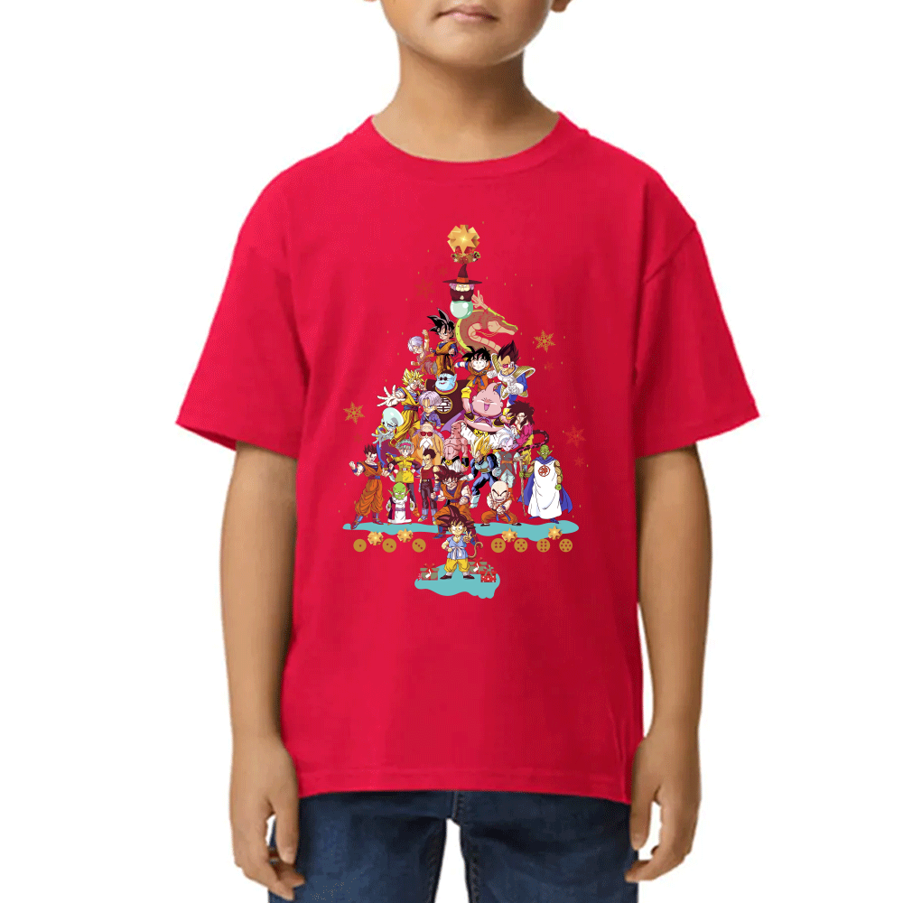 Playera de Navidad Dragon Ball Z Algodón Premium #0002461