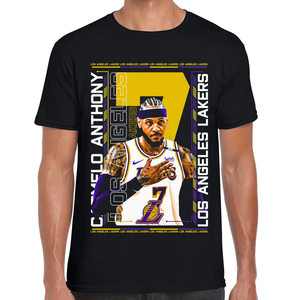 Playera Carmelo Anthony Los Angeles Lakers  Algodón Premium #0002462 Imagen principal del producto