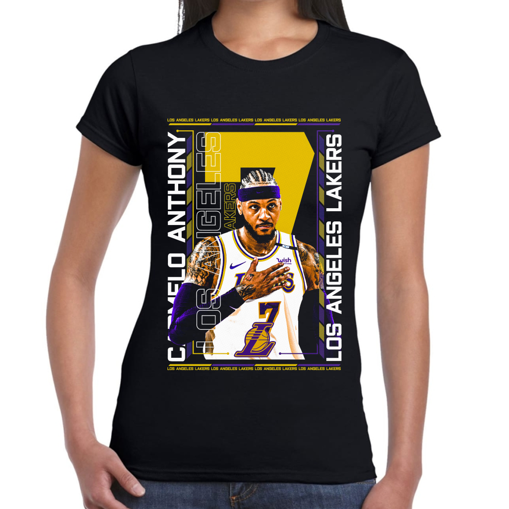 Playera Carmelo Anthony Los Angeles Lakers  Algodón Premium #0002462 Imagen secundaria del producto