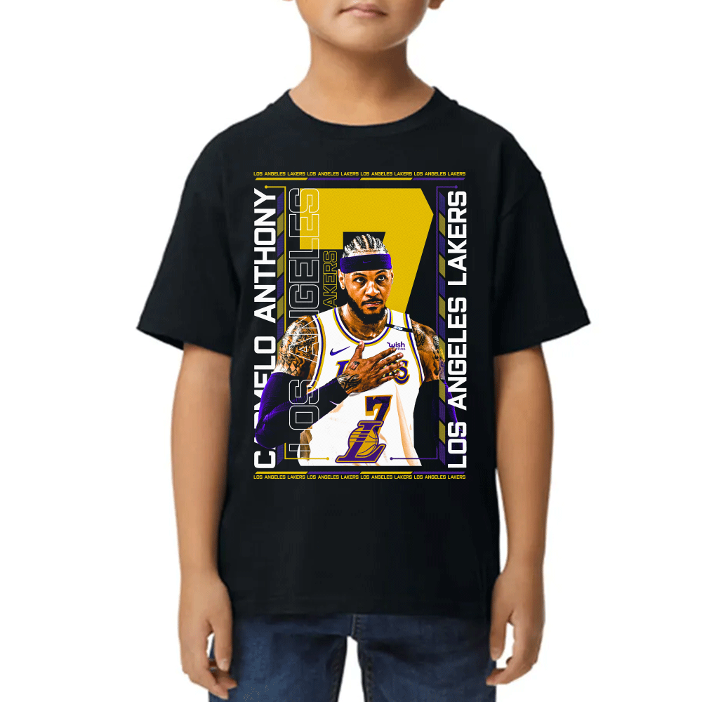 Playera de Niño Carmelo Anthony Los Angeles Lakers Algodón Premium #0002462