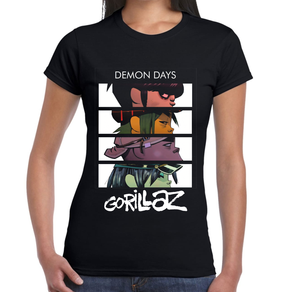 Playera Gorillaz Demon Days Poster Algodón Premium #0002464