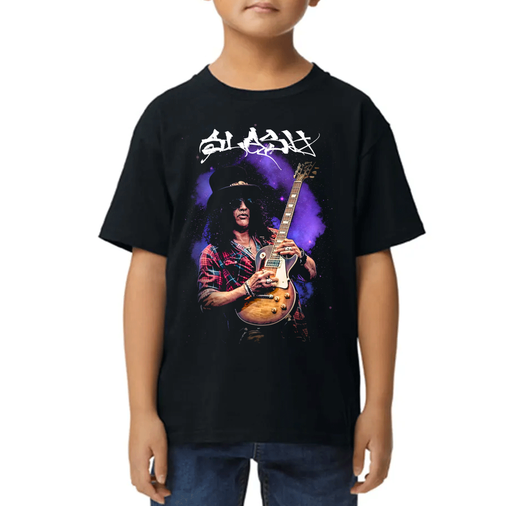 Playera de Niño Slash Guns n' Roses Barra de Guitarra Algodón Premium #0002482