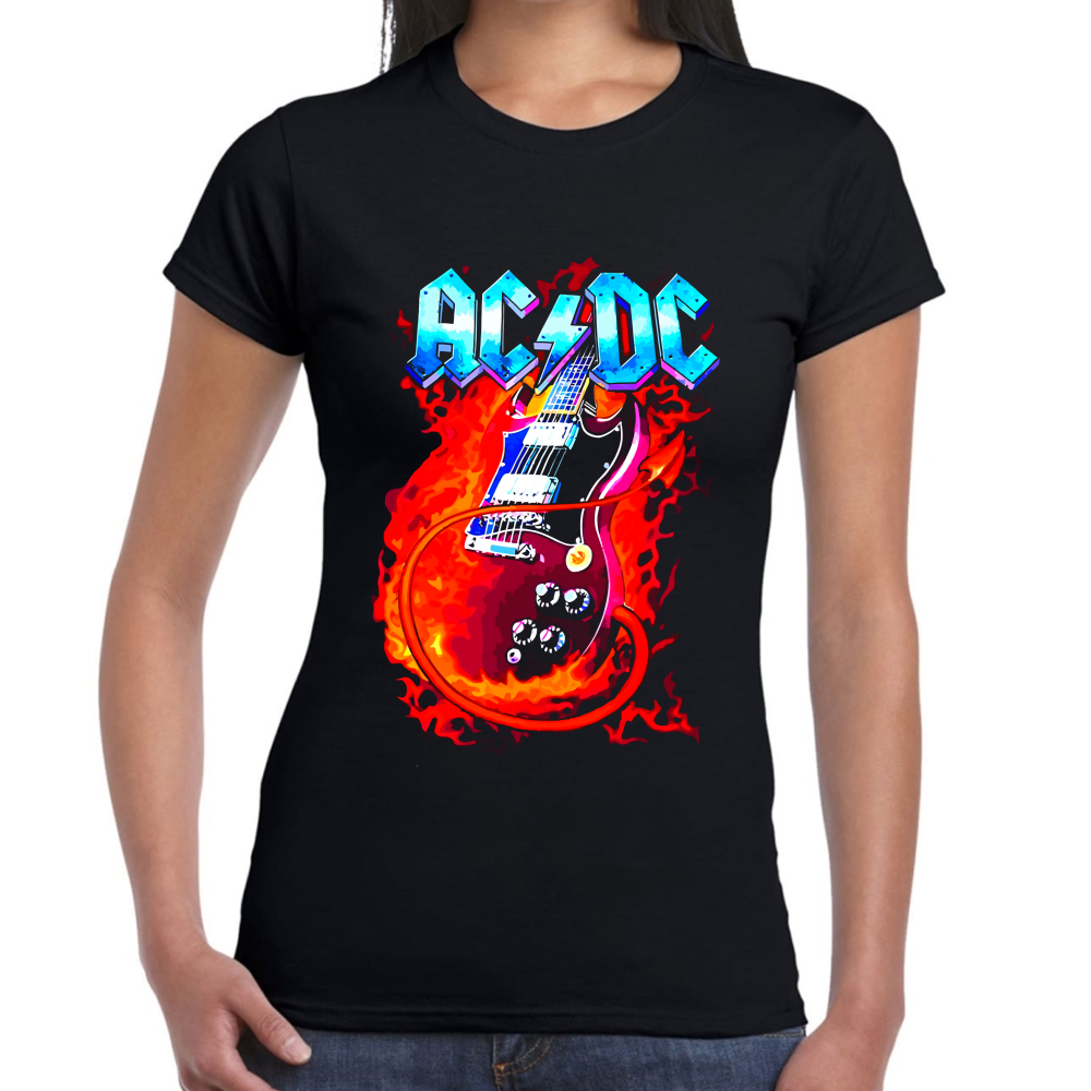 Playera AC DC Guitarra Algodón Premium #0002493 Imagen secundaria del producto