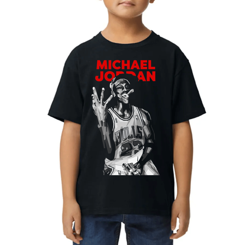 Playera de Niño Michael Jordan Arte Algodón Premium #0002498