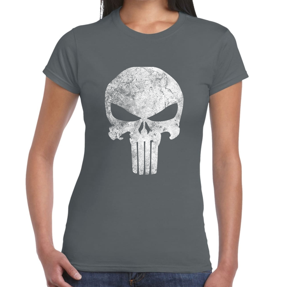 Playera The Punisher Skull Marvel Algodón Premium #0002503