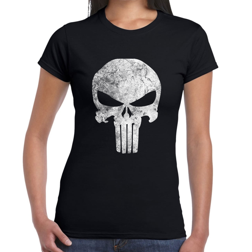 Playera The Punisher Skull Marvel Algodón Premium #0002503