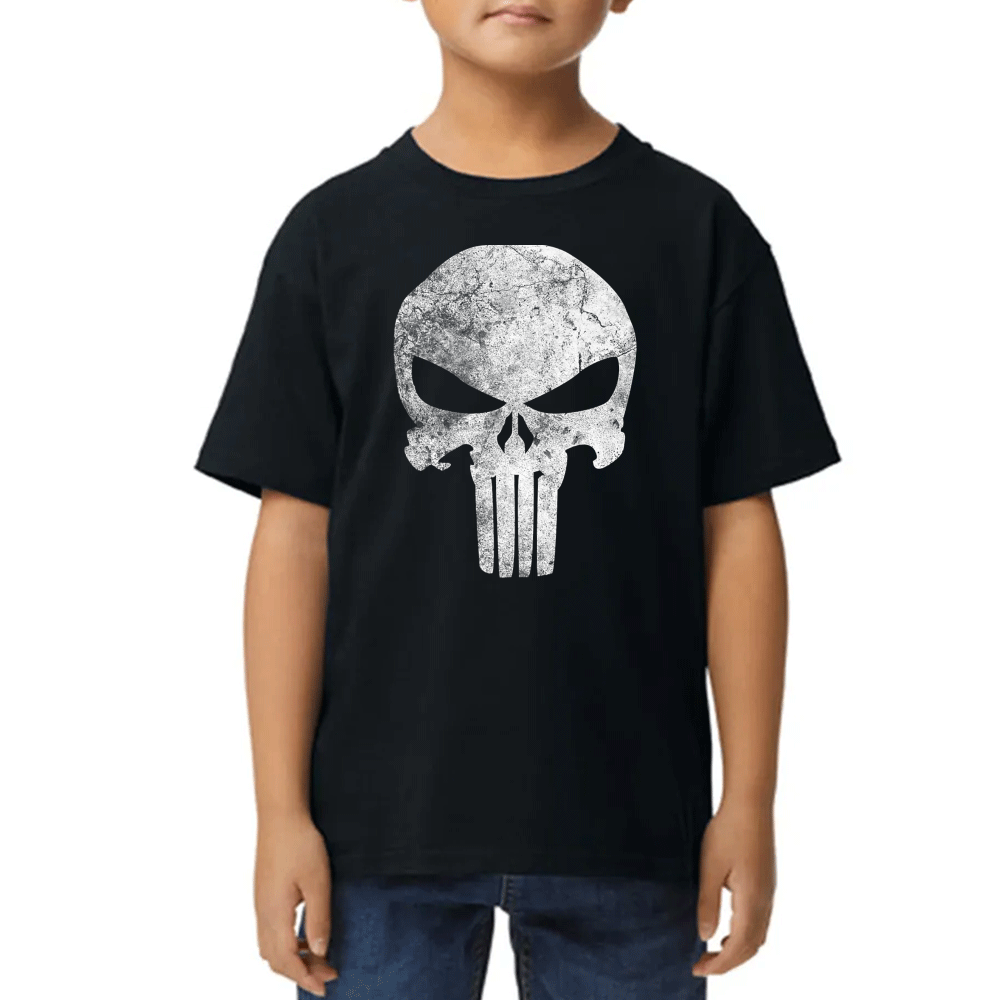 Playera de Niño The Punisher Skull Marvel Algodón Premium #0002503