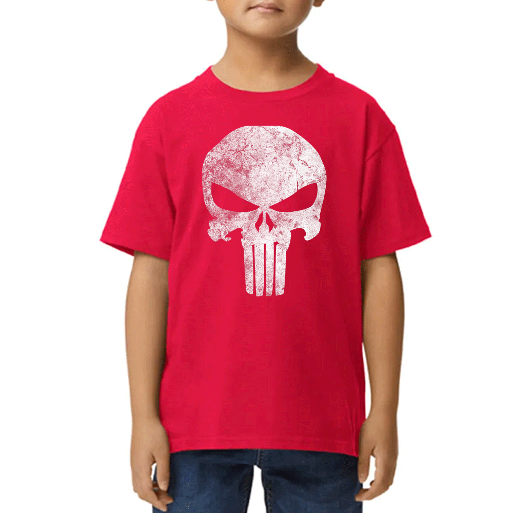 Playera de Niño The Punisher Skull Marvel Algodón Premium #0002503