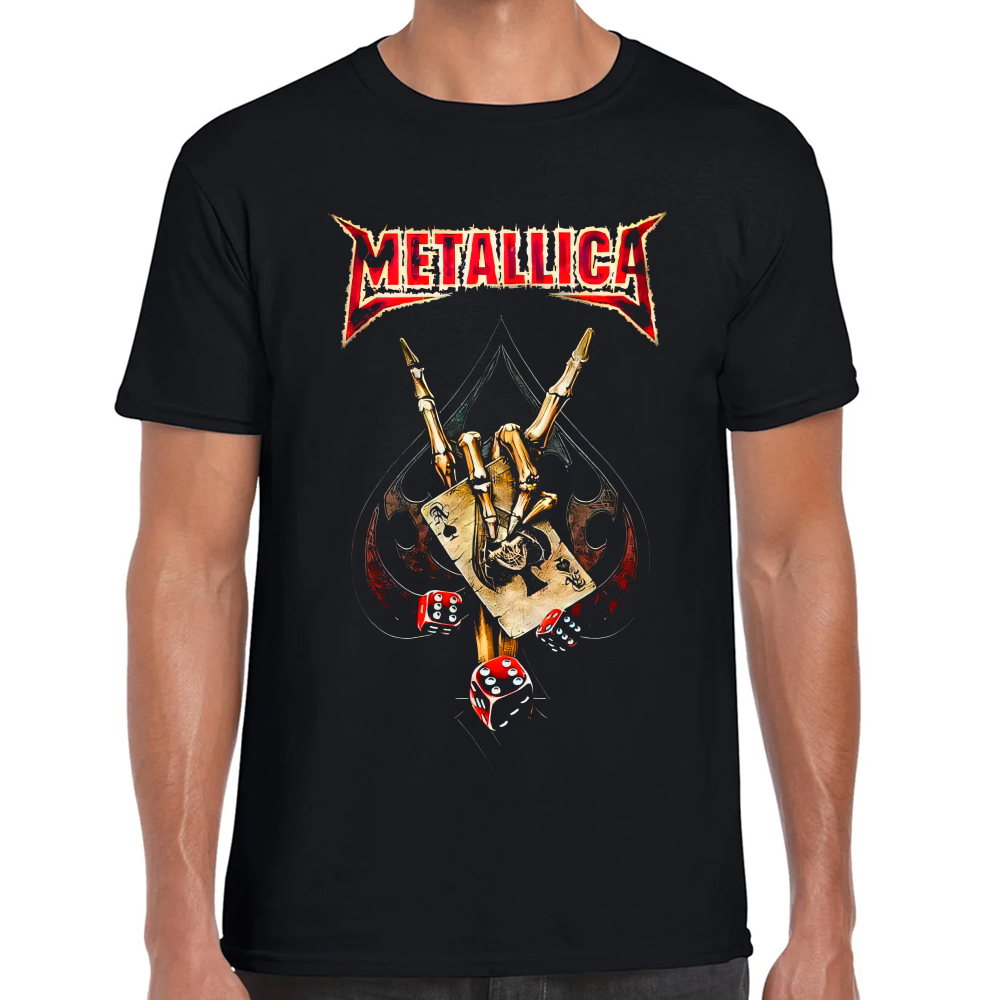Playera Metallica As Card Poker Algodón Premium #0002525