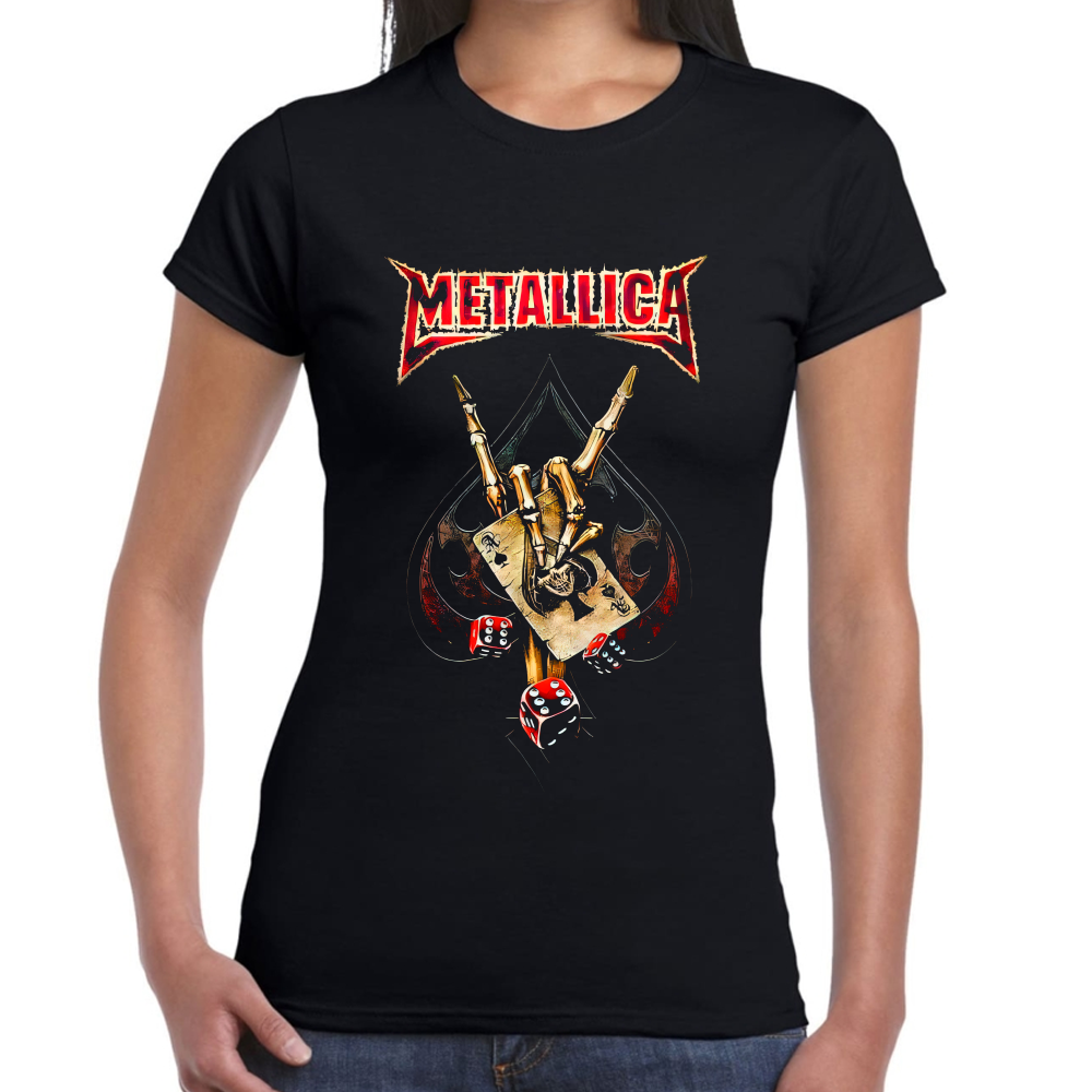 Playera Metallica As Card Poker Algodón Premium #0002525