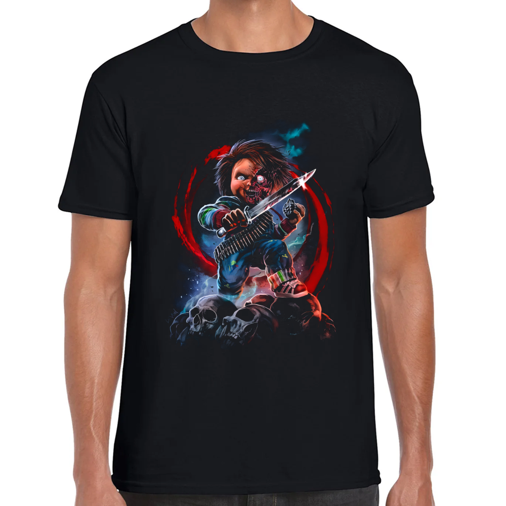 Playera Chucky Calaveras Algodón Premium #0002537 Imagen principal del producto