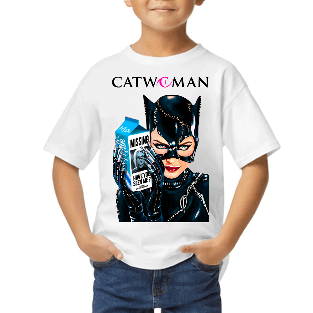 Playera para Niño Catwoman DC Comics Algodón Premium #0002538