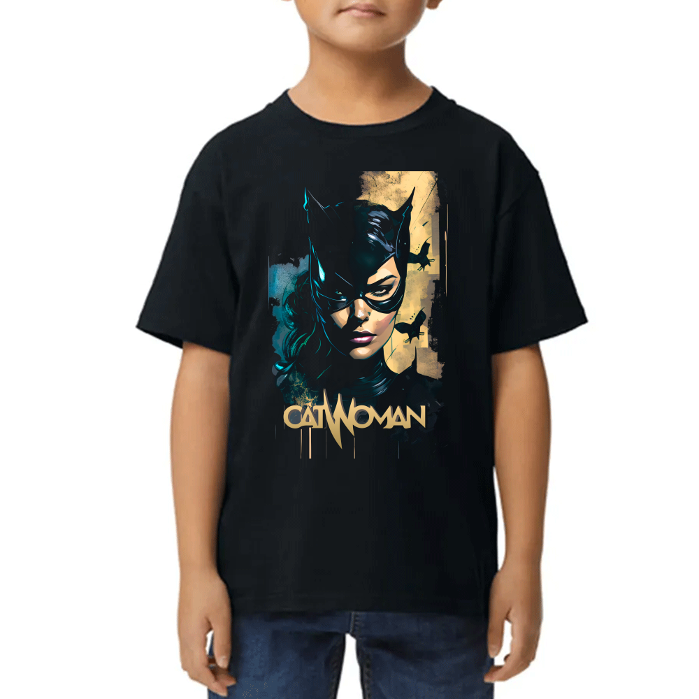 Playera para Niño Catwoman DC Comics Algodón Premium #0002539