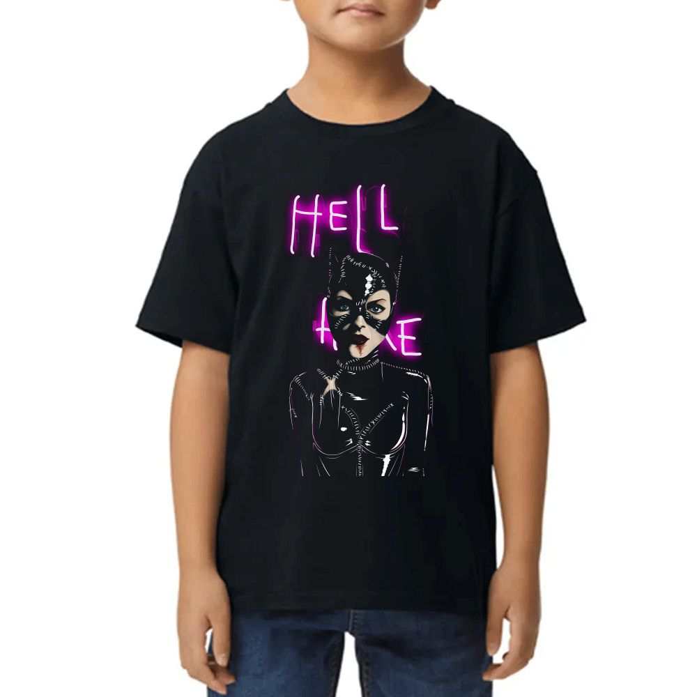 Playera para Niño Catwoman Hello Here DC Algodón Premium #0002541