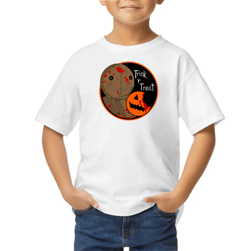 Playera de Niño Trick r Treat Halloween Algodón Premium #0002548