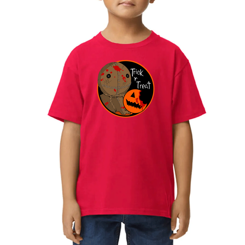 Playera de Niño Trick r Treat Halloween Algodón Premium #0002548