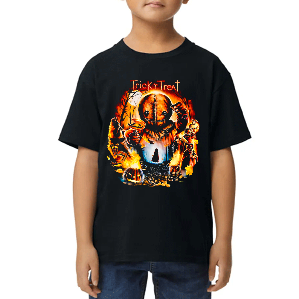 Playera de Niño Trick r Treat Halloween Algodón Premium #0002550