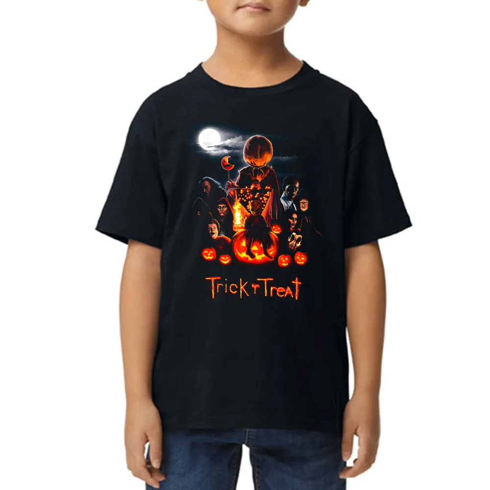 Playera de Niño Trick r Treat Halloween Algodón Premium #0002560