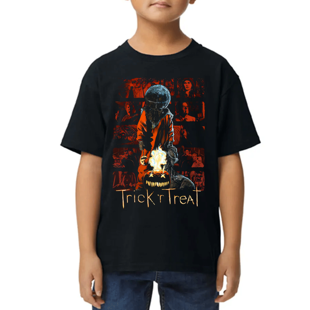 Playera de Niño Trick r Treat Halloween Algodón Premium #0002562