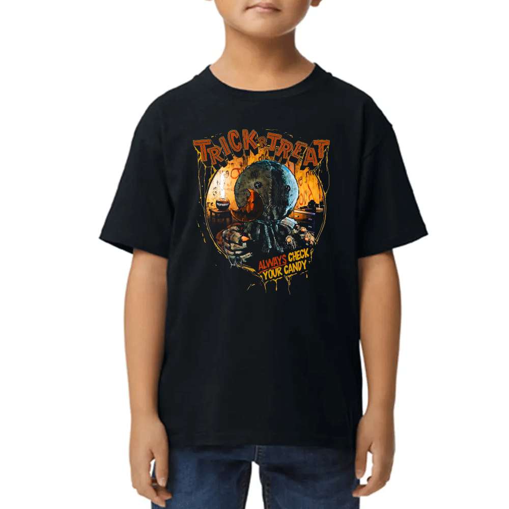 Playera de Niño Trick r Treat Halloween Algodón Premium #0002563