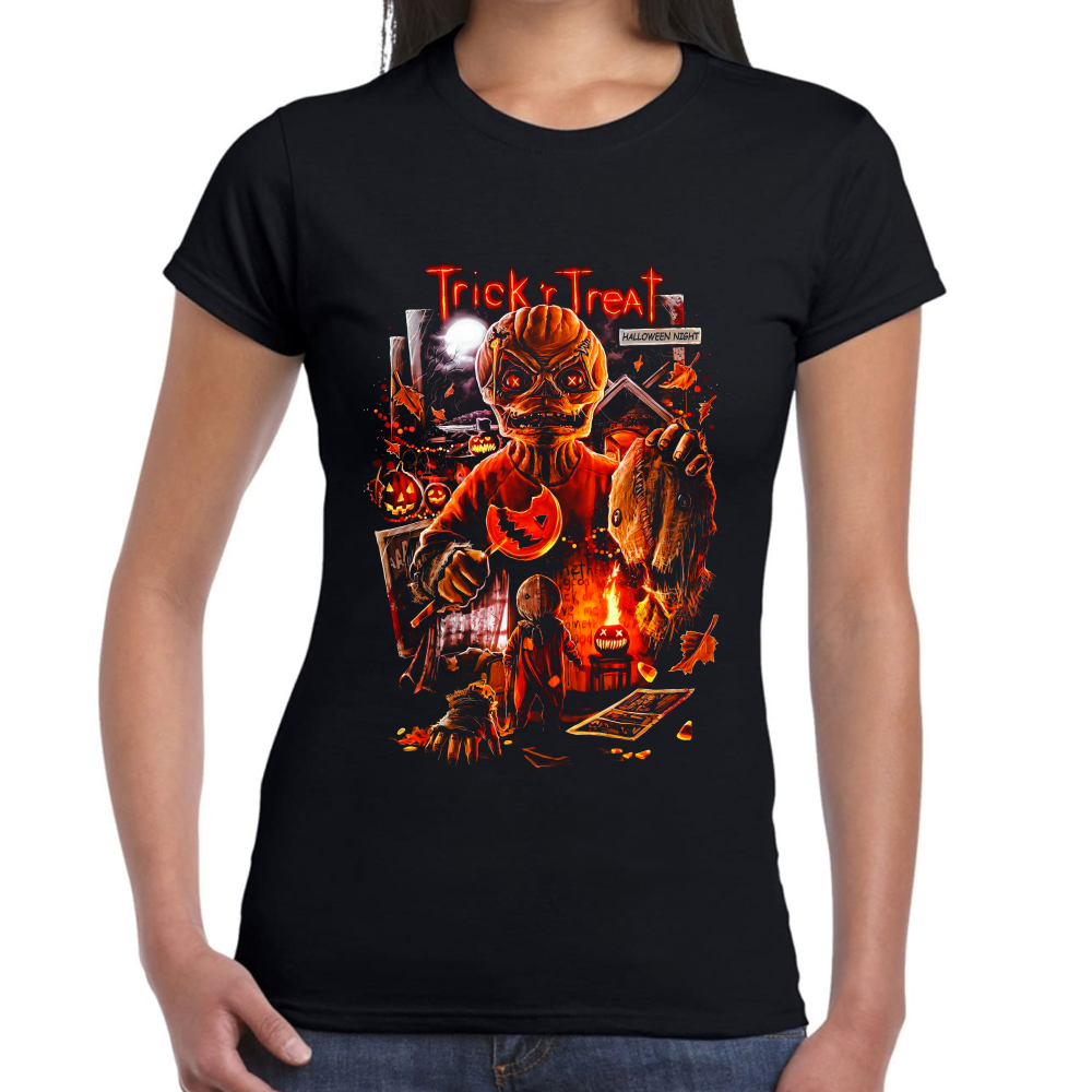 Playera Trick r Treat Halloween Algodón Premium #0002564 Imagen secundaria del producto