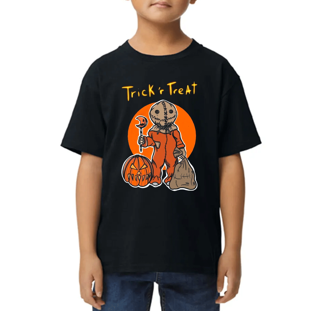 Playera de Niño Trick r Treat Halloween Algodón Premium #0002565
