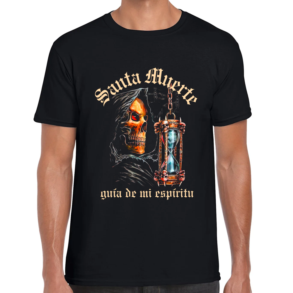 Playera Santa Muerte Guia de mi Espiritu Algodón Premium #0002571