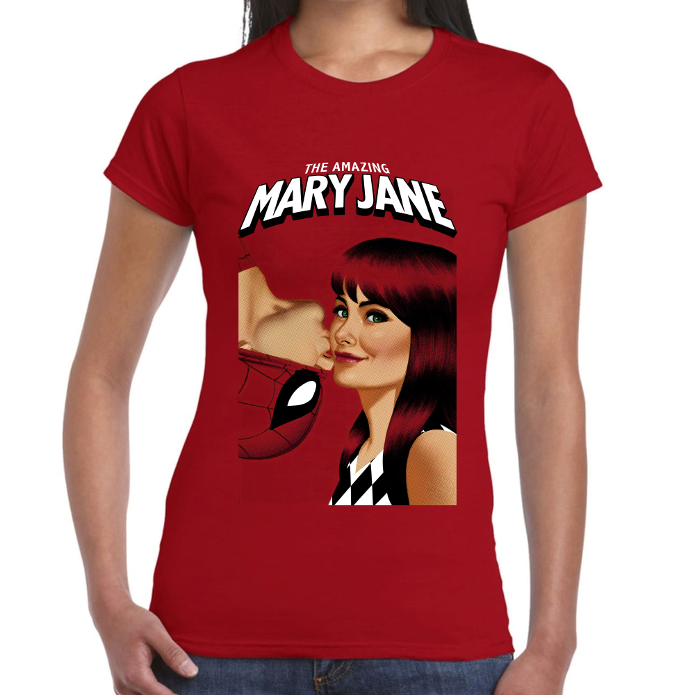 Playera Spider-Man & Mary Jane Algodón Premium #0002582