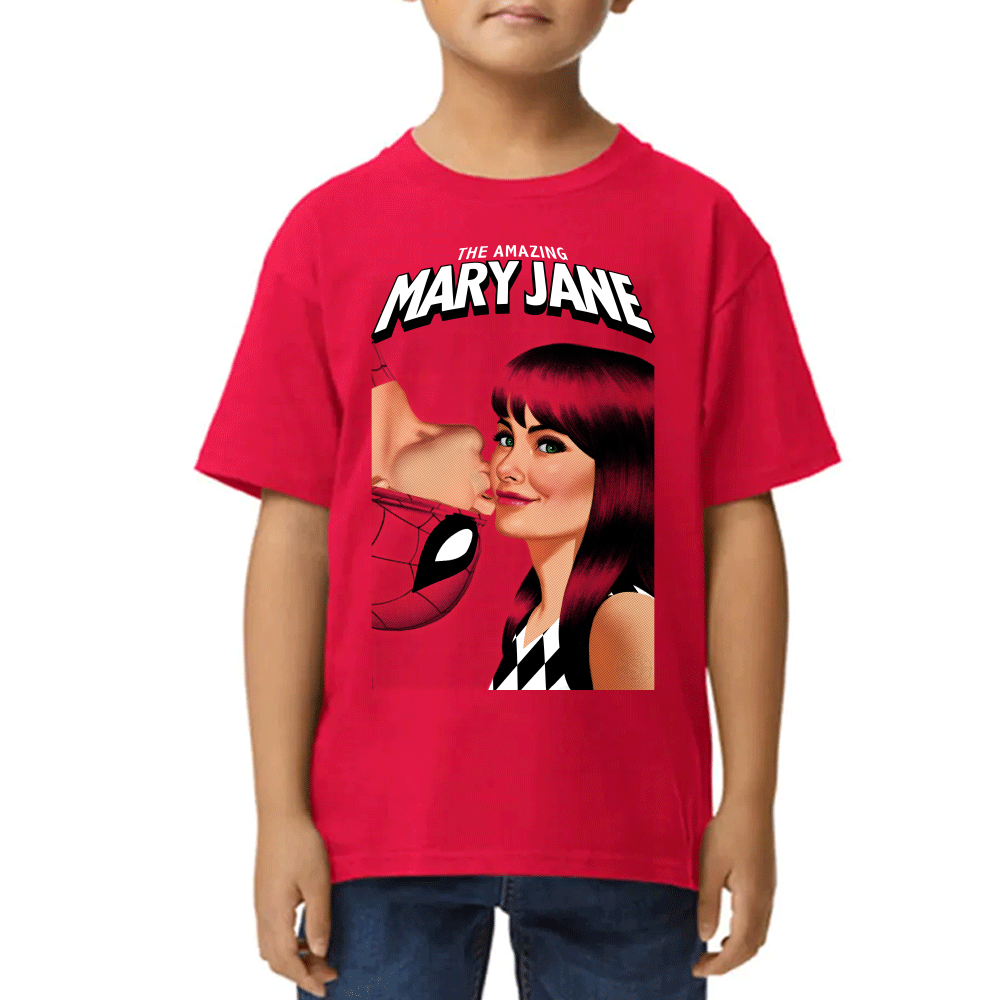 Playera de Niño Spider-Man & Mary Jane Algodón Premium #0002582 Imagen principal del producto