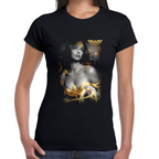 Playera Wonder Woman Black Gold Algodón Premium #0002583