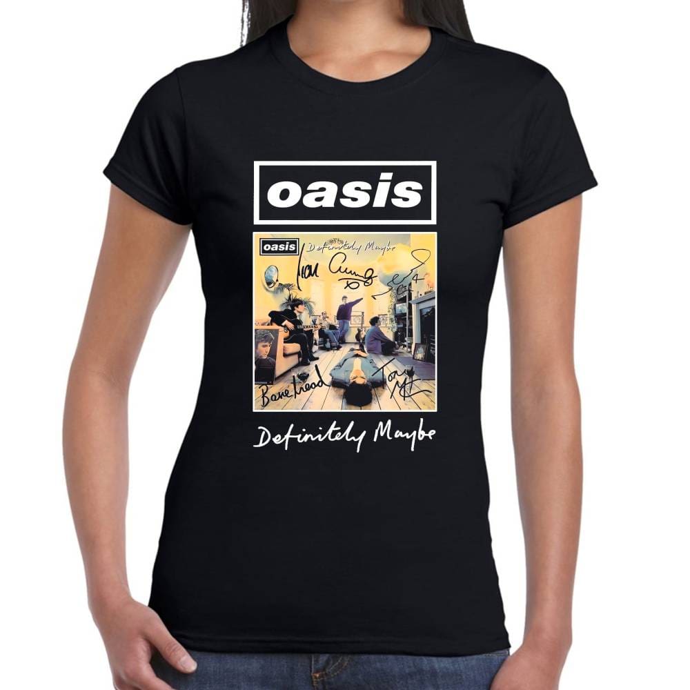 Playera Para Mujer Oasis Definitely Maybe Algodón Premium #0002585