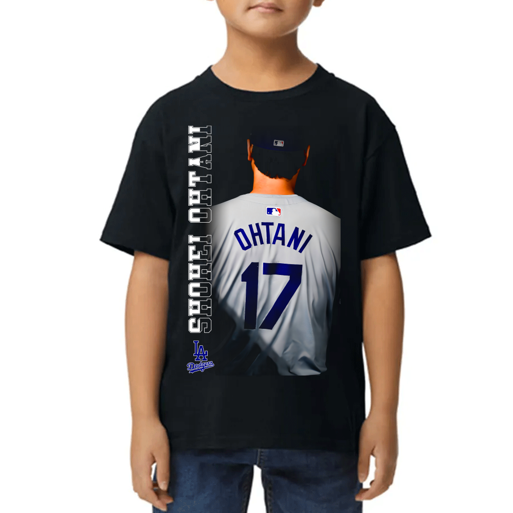 Playera de Niño Angeles Dodgers Ohtani 17 Algodón Premium #0002587