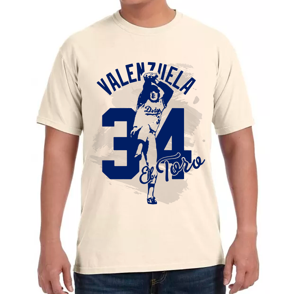 Playera Los Dodgers Fernando Valenzuela Algodón Premium #0002603
